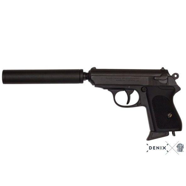 Denix Koleksiyon Grubu-SEMI-AUTOMATIC PISTOL WITH SILENCER, GERMANY 1931-JDNX1311 ürün görseli 1