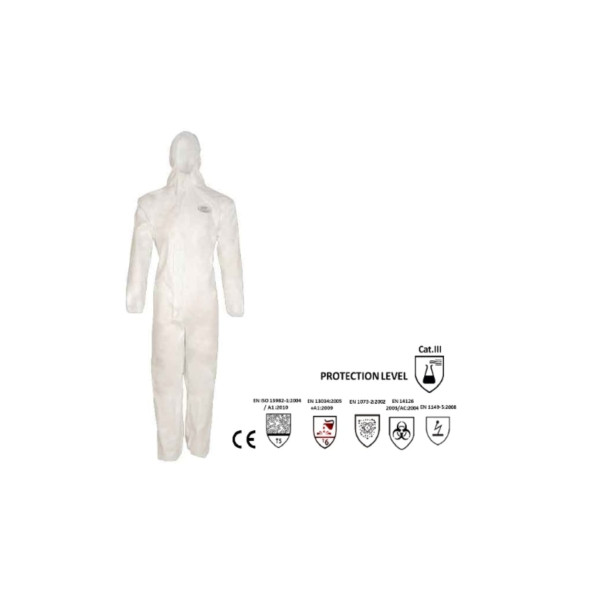 Polly Cover Ultrasonic Dikiş Lamine Vücut Koruma Tulumu  Işgüvenliği Ekipmanı Polly Cover Tulum Altınay Kimya ürün görseli 1