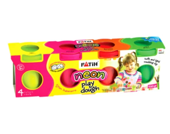 Fatih Oyun Hamuru Neon 4Lü Fosforlu ürün görseli 1