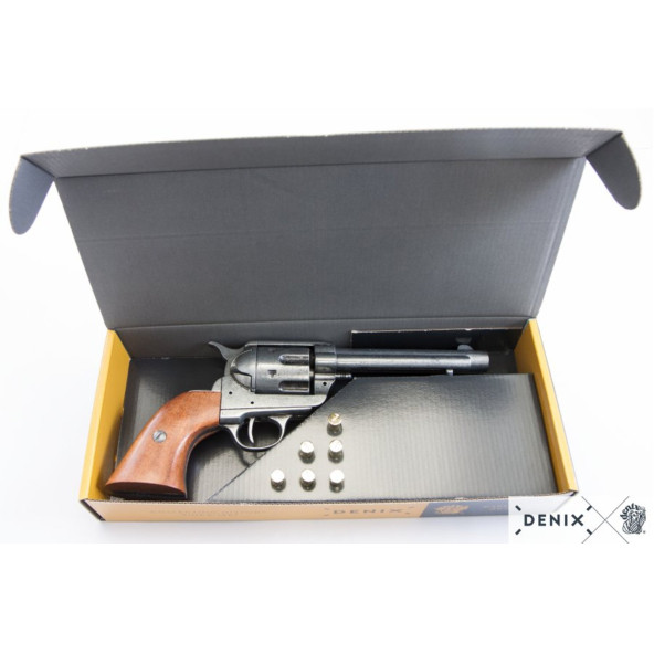 Denix Koleksiyon Grubu-REVOLVER CAL.45 PEACEMAKER 5, WITH 6 BULLETS, USA 1873-JDNX1-1106-G ürün görseli 1