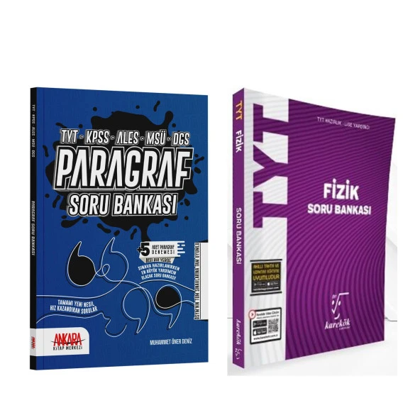 Karekök TYT Fizik ve AKM Paragraf Soru Bankası Seti 2 Kitap ürün görseli 1