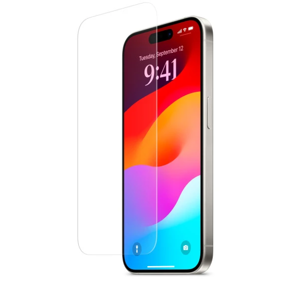 Apple iPhone 15 Pro Kırılmaz Cam Ekran Koruyucu Temperli Cam ürün görseli 1