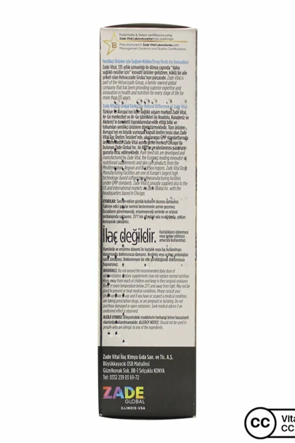 Zade Vital Çinko Plus 15 Mg 30 Kapsül - Resim 4