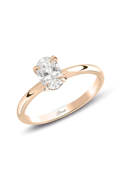 0.50 Ct Pırlanta Oval Tektaş Rose Yüzük ürün görseli 1