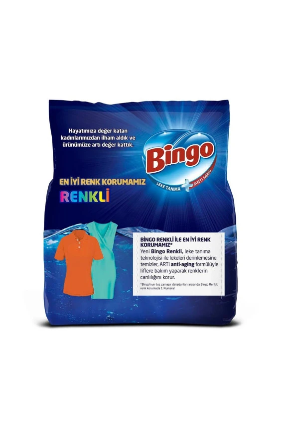 BİNGO Renkli Toz Çamaşır Deterjanı 4 Kg ürün görseli 1
