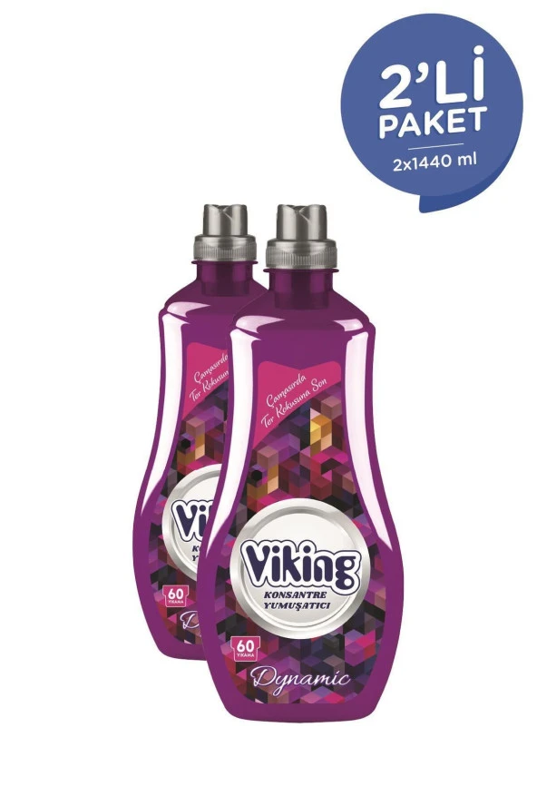 VİKİNG Konsantre Çamaşır Yumuşatıcısı Dynamic 1440 Ml 2 Adet ürün görseli 1