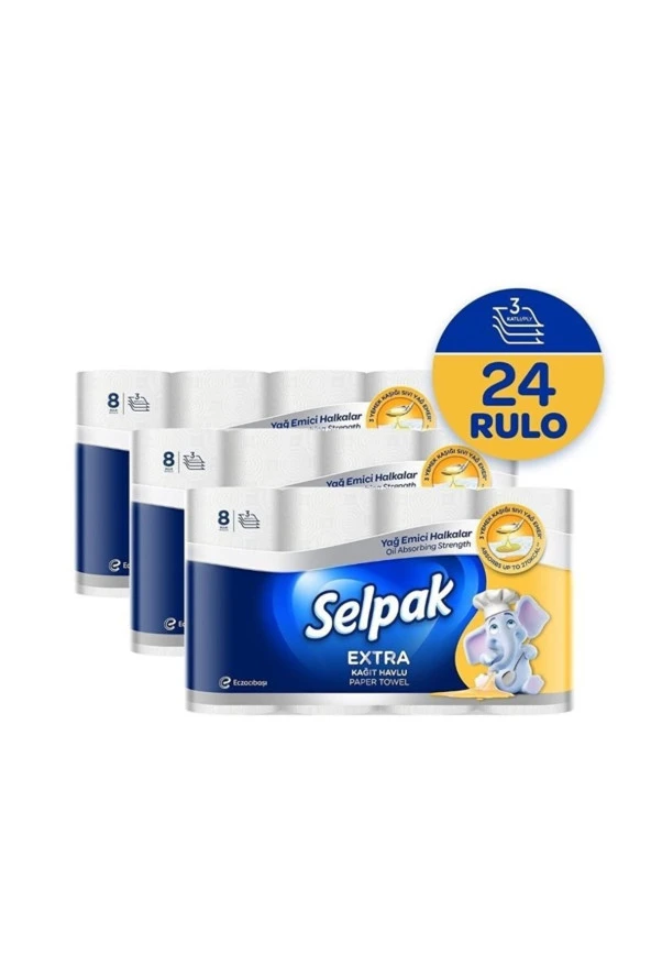 SELPAK Extra Yağ Emici Havlu 24'Lü ürün görseli 1
