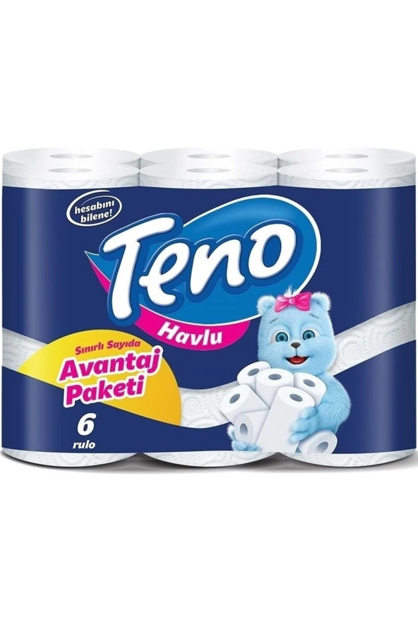 TENO Ultra Kağıt Havlu Çift Katlı 24 Lü Paket (4Pk*6) (Avantaj Pk Serisi) ürün görseli 1