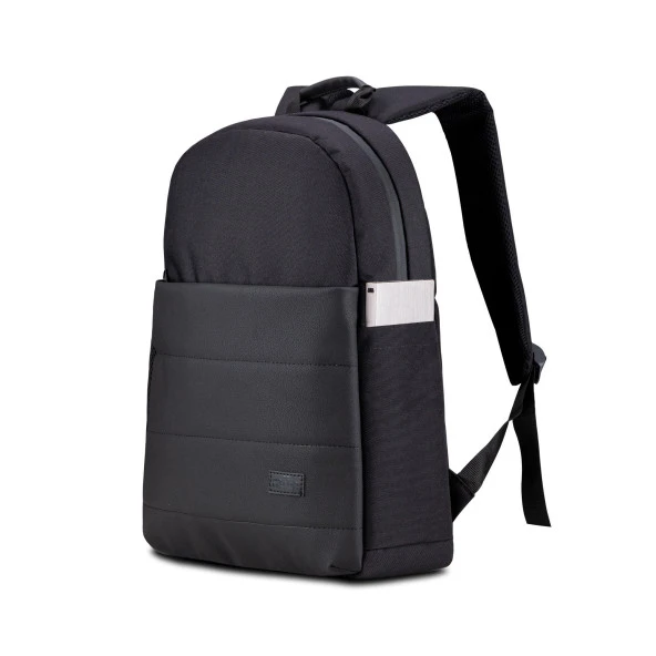 Classone Mila TX100 Serisi 15,6 inch , Su Geçirmez Kumaş ve Su Geçirmez fermuar Notebook, Laptop , Macbook Sırt Çantası -Siyah - Resim 2