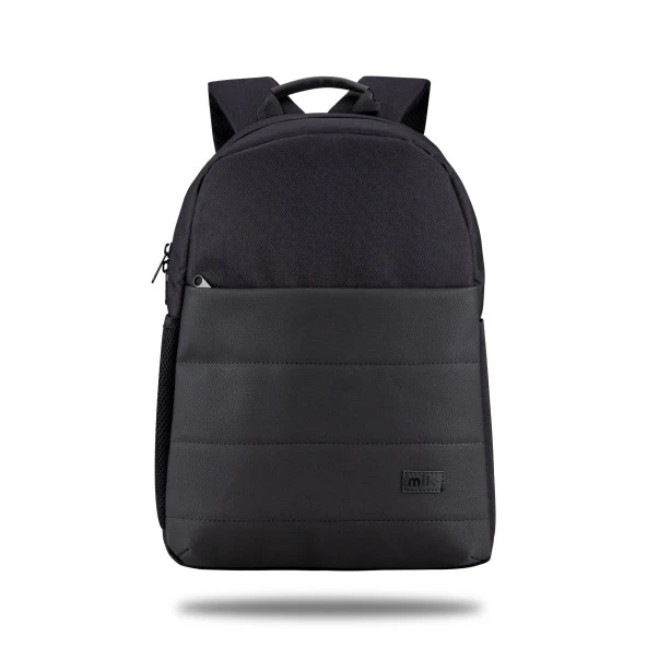 Classone Mila TX100 Serisi 15,6 inch , Su Geçirmez Kumaş ve Su Geçirmez fermuar Notebook, Laptop , Macbook Sırt Çantası -Siyah - Resim 4