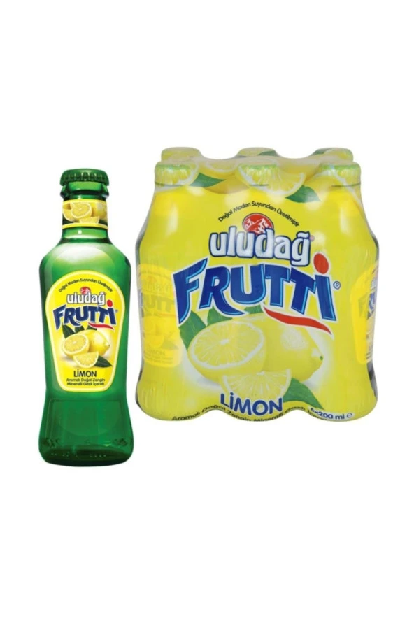 ULUDAĞ Frutti Meyveli Soda 200 Ml Limon X 24 Adet ürün görseli 1