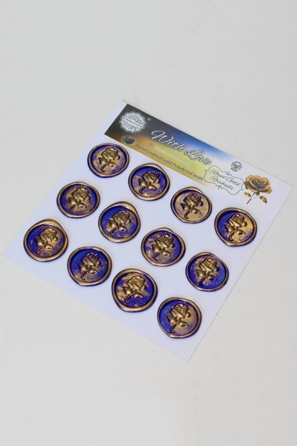 Mühürcüm 12 Adet Hazır Kendinden Yapışkanlı Gül Goncaları Sticker Mühür KYSM117 ürün görseli 1