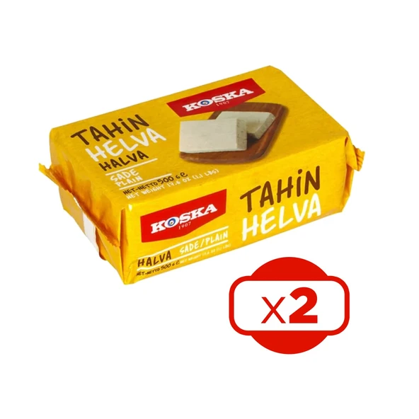 Koska Tahin Helvası 500 gr Sade 2 li - Resim 2
