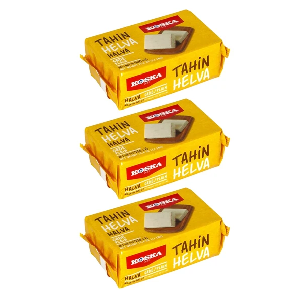 Koska Tahin Helvası 500 gr Sade 3 lü ürün görseli 1