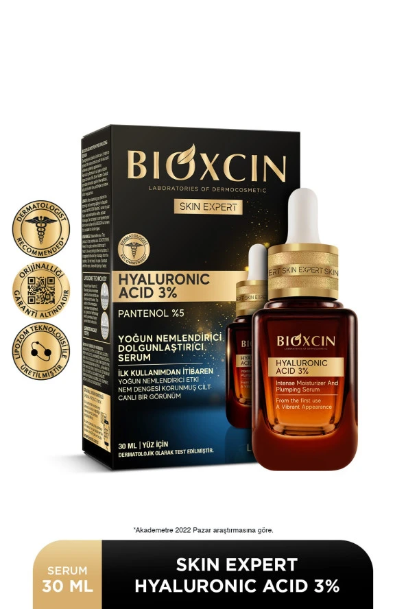 BİOXCİN HYALURONİC ACİD %3 YOĞUN NEMLENDİRİCİ DOLGUNLAŞTIRICI SERUM 30 ML ürün görseli 1