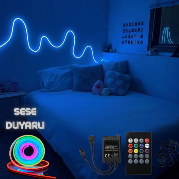 neeko Neon Rgb Led - Sese Müziğe Duyarlı Kumandalı -çok Renkli - 2,5 Metre - ürün görseli 1