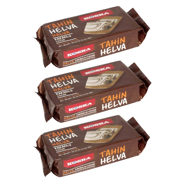 Koska Tahin Helvası 500 gr Kakaolu x 3 Adet ürün görseli 1