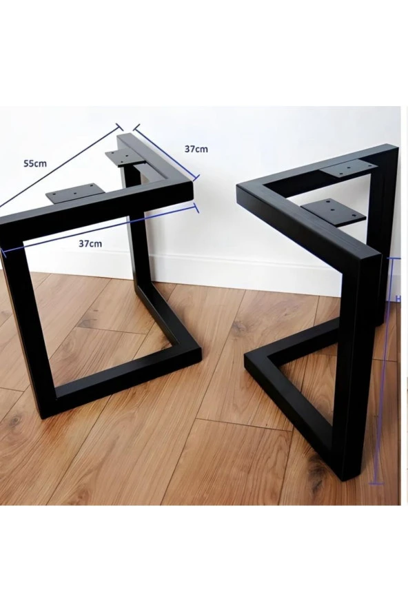 Dekoratif Masa Ayağı Metal Masa Ayağı (2ADET METAL AYAK) ürün görseli 1