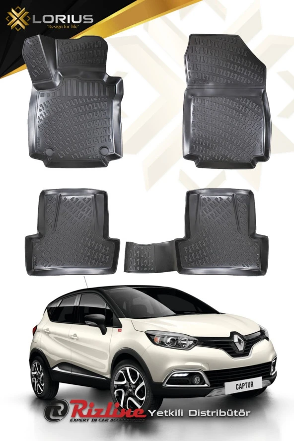 Rizline  Renault Captur 2013-2019 3d Havuzlu Paspas ürün görseli 1