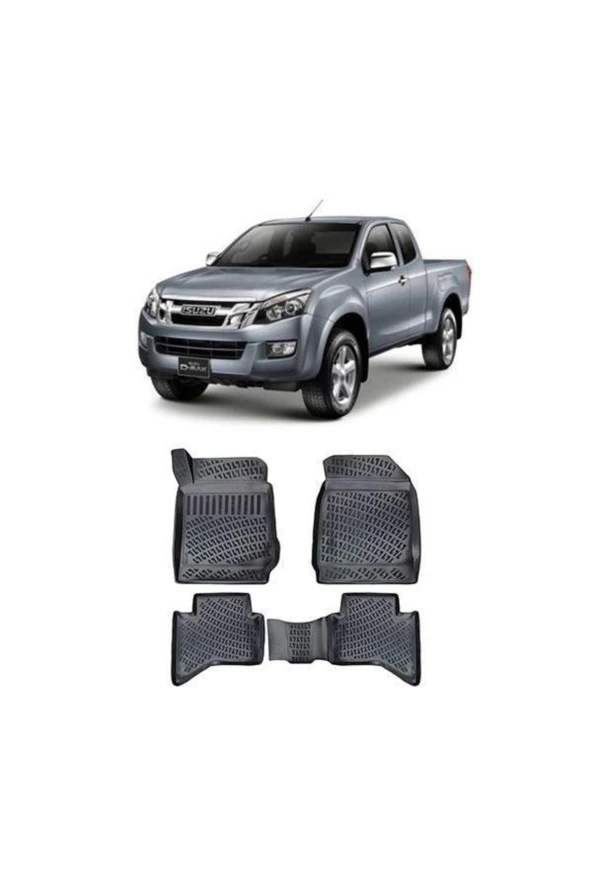 Rizline  Isuzu D Max Paspas 2012 Sonrası 3d Havuzlu Paspas Siyah ürün görseli 1