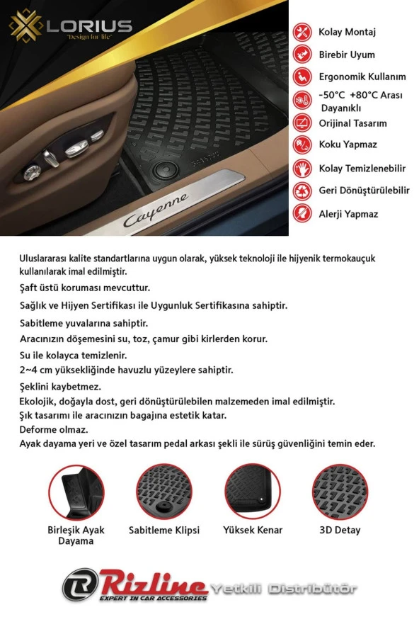 Rizline  Audi Q3 2011-2018 3d Havuzlu Paspas ürün görseli 1