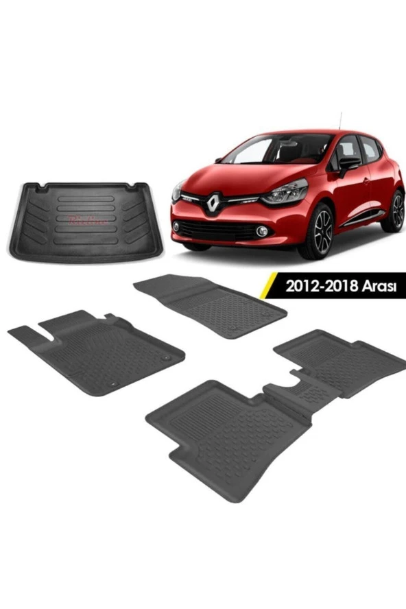 Rizline  Renault Clio 4 HB 2012-2018 Arası 4.5D Sahler Paspas Bagaj Havuzu ürün görseli 1