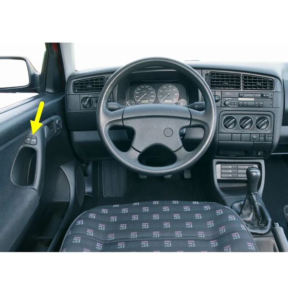 VW Golf 3 1992-1998 Sol Ön Kapı Cam Açma Düğmesi Çiftli 1H0959855 - Resim 2