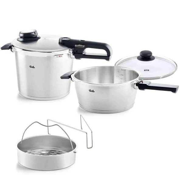 Fissler Vitavit Premium Mat 6 lt + 3.5 lt Düdüklü Tencere Seti ürün görseli 1