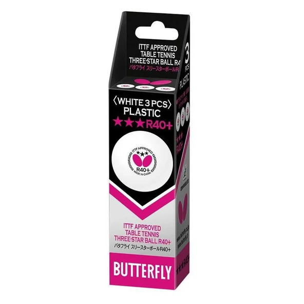 Butterfly Three Star Bälle R40+ 3er Masa Tenisi Topu 7010650140 ürün görseli 1