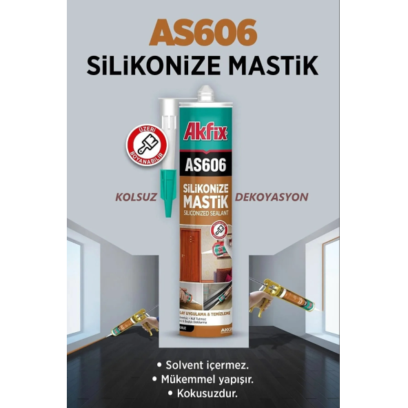AKFİX SİLİKONİZE AKRİLİK MASTİK ürün görseli 1