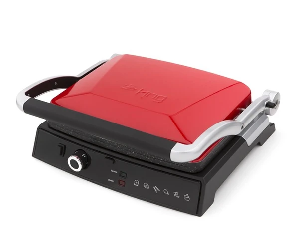 King K 462 GrillMaster Kırmızı 2000 W Granit Tost Makinesi ürün görseli 1