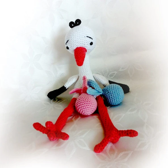 Leylek Lucky Amigurumi Organik Oyuncak ürün görseli 1