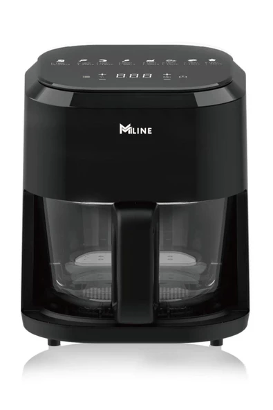 Mi Line Cam Hazne 4lt Airfryer Sıcak Hava Fritözü - Siyah ürün görseli 1