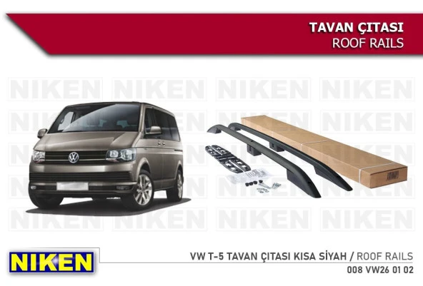 Vw Transporter T5 T6 T7 Tavan Çıtası Port Bagaj Taşıyıcı Siyah Kı ürün görseli 1
