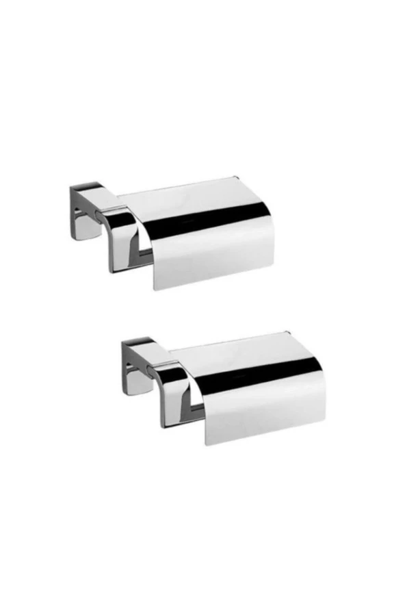 Tema Banyo Premium Kapaklı Tuvalet Kağıtlık 71009 Ikili Paket ürün görseli 1
