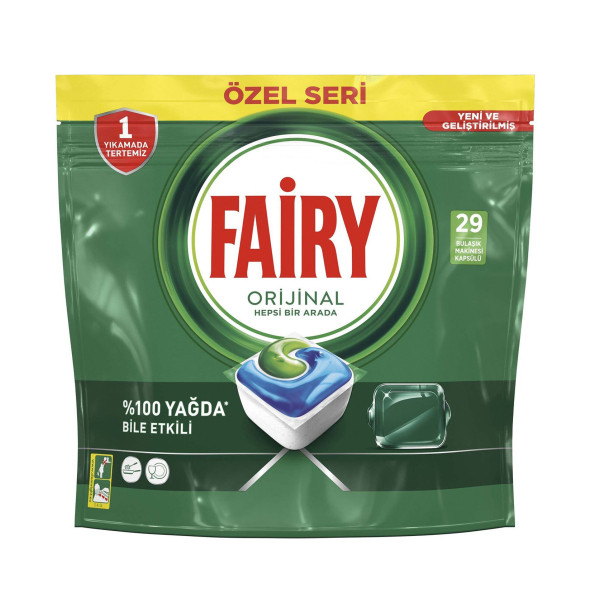 Fairy Orijinal Hepsi Bir Arada Bulaşık Makinesi Tableti 29'lu ürün görseli 1