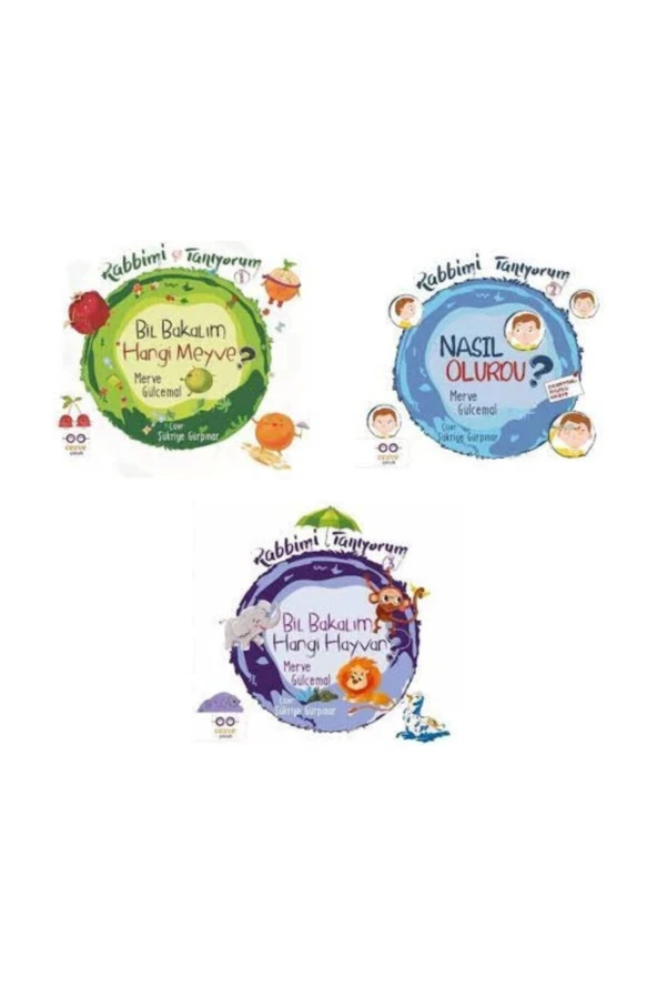 Rabbimi Tanıyorum 3 Kitap Set Merve Gülcemal - Hangi Meyve - Nasıl Olurdu? - Hangi Hayvan ürün görseli 1