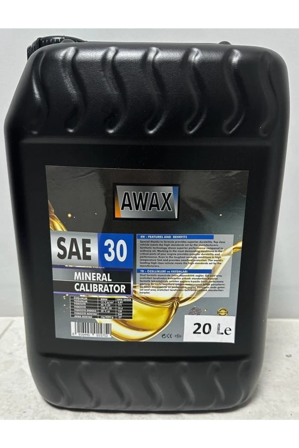 AWAX Sae/30 - 20 Litre MOTORLU TESTERE ZİNCİR YAĞI Üretim Yılı:2025 ürün görseli 1