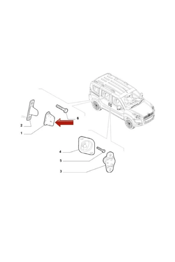 FIAT Fiorino Sürgülü Kapı Kilit Pimi Karşılık Takozu 2008-2020 ürün görseli 1