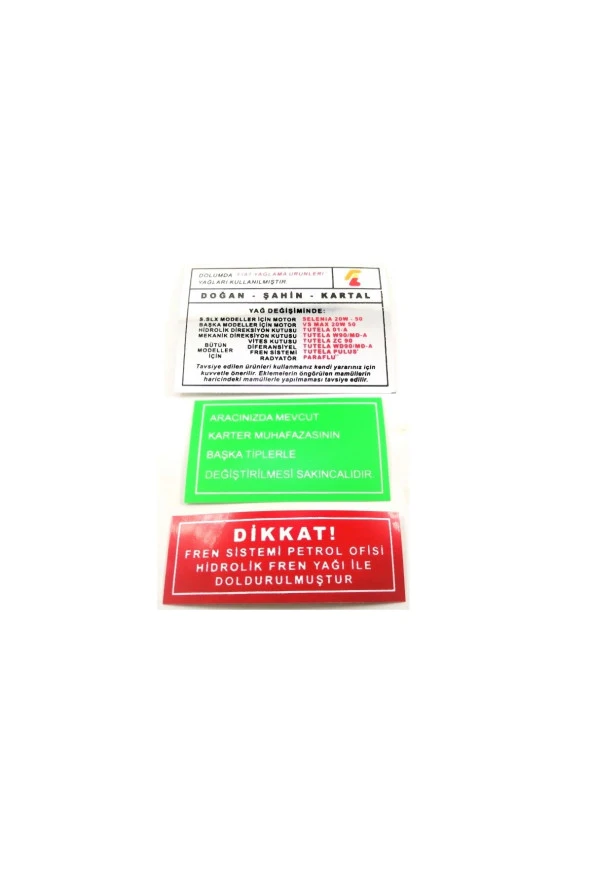TOFAŞ Doğan Şahin Kartal Motor Etiket Takımı ürün görseli 1
