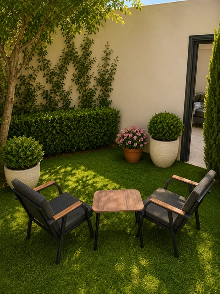 VİENTO 1-1 BAHÇE BALKON MOBİLYASI,SEHPALI, - Resim 2