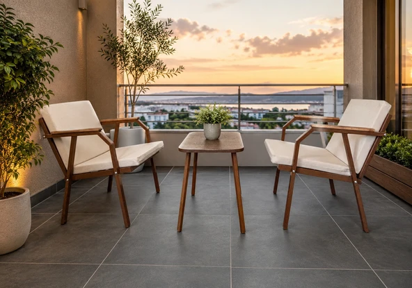 VİENTO 1-1 BAHÇE BALKON MOBİLYASI,SEHPALI, ürün görseli 1