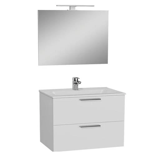 Vitra Banyo Dolabı 80 cm 2 Çekmeceli̇ Parlak Beyaz Mia banyo dolabı ürün görseli 1