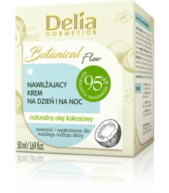 Delia Batanical Moisturising %95 Organik Gündüz ve Gece Yüz Kremi 50 ml ürün görseli 1