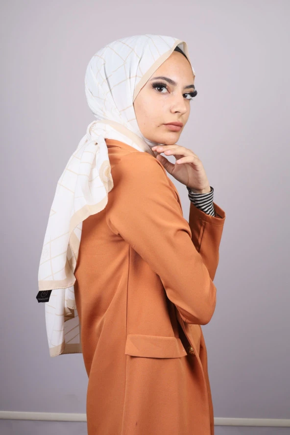 Moda Kaşmir Karamel Serisi Medine İpeği Şal - Renk-04 -56 ürün görseli 1
