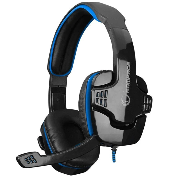 Rampage SN-R9 X-SENSE Siyah/Mavi Gaming Oyuncu Mikrofonlu Kulaklık ürün görseli 1