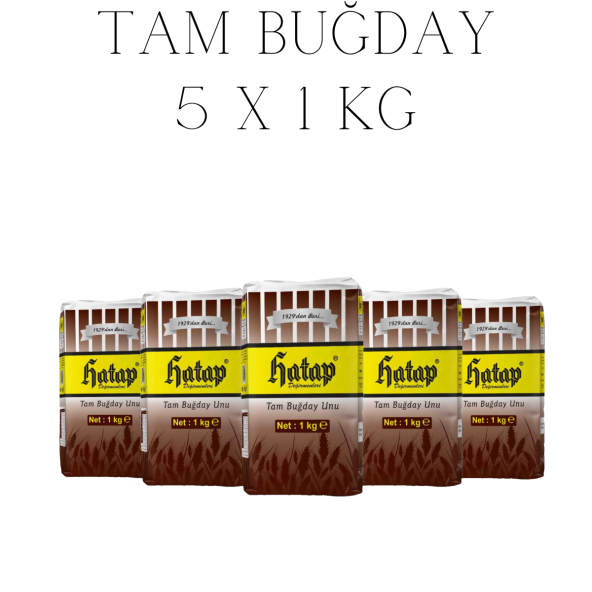 Hatap Tam Buğday Unu 5 X 1 kg ürün görseli 1