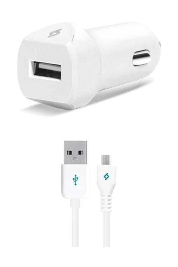 Ttec Speedcharger Serisi Micro Usb Kablolu 2.1a Araç Şarj Cihazı Beyaz ürün görseli 1