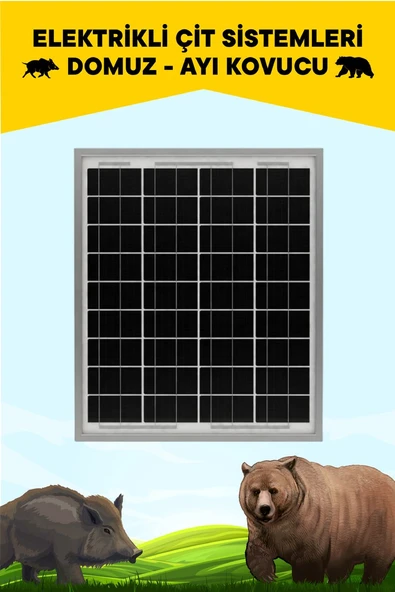 ATLAS ELEKTRİKLİ ÇİT 25W GÜNEŞ PANELİ ürün görseli 1