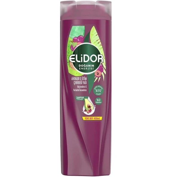 Elidor Avokado & Üzüm Çekirdeği Yağı Şampuan 400 ml ürün görseli 1